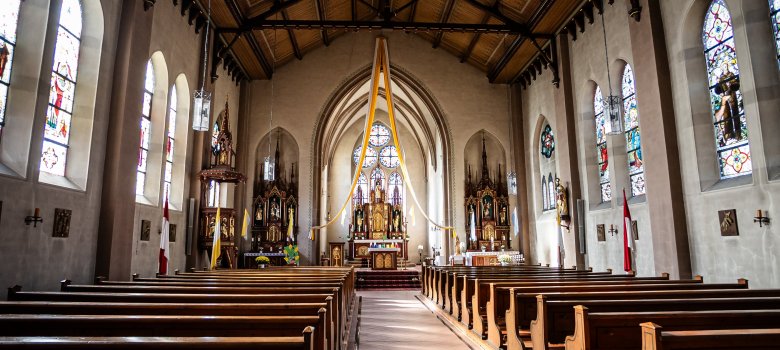 Interior view of the church