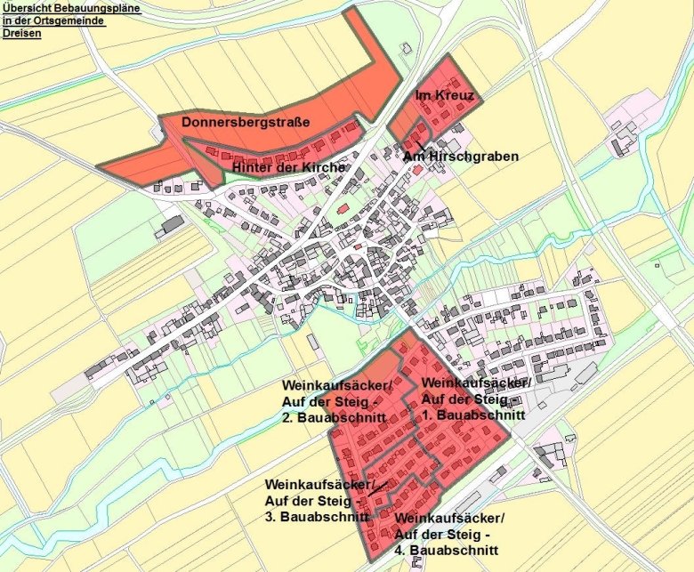 Overview development plans Dreisen